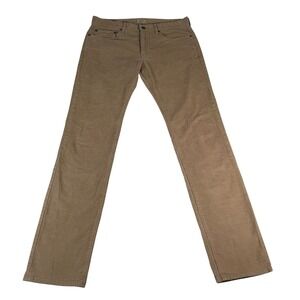 J Crew Corduroy Pants Tan Straight Leg Mens Size 32x34 Style 484 Casual 5-Pocket